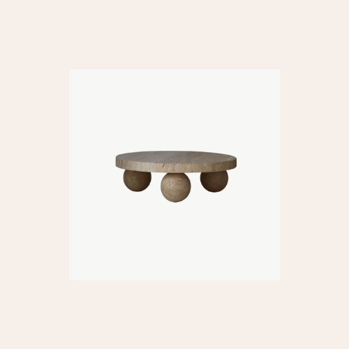 Coco Unika Zia Cake Stand | Travertine