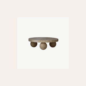 Coco Unika Zia Cake Stand | Travertine