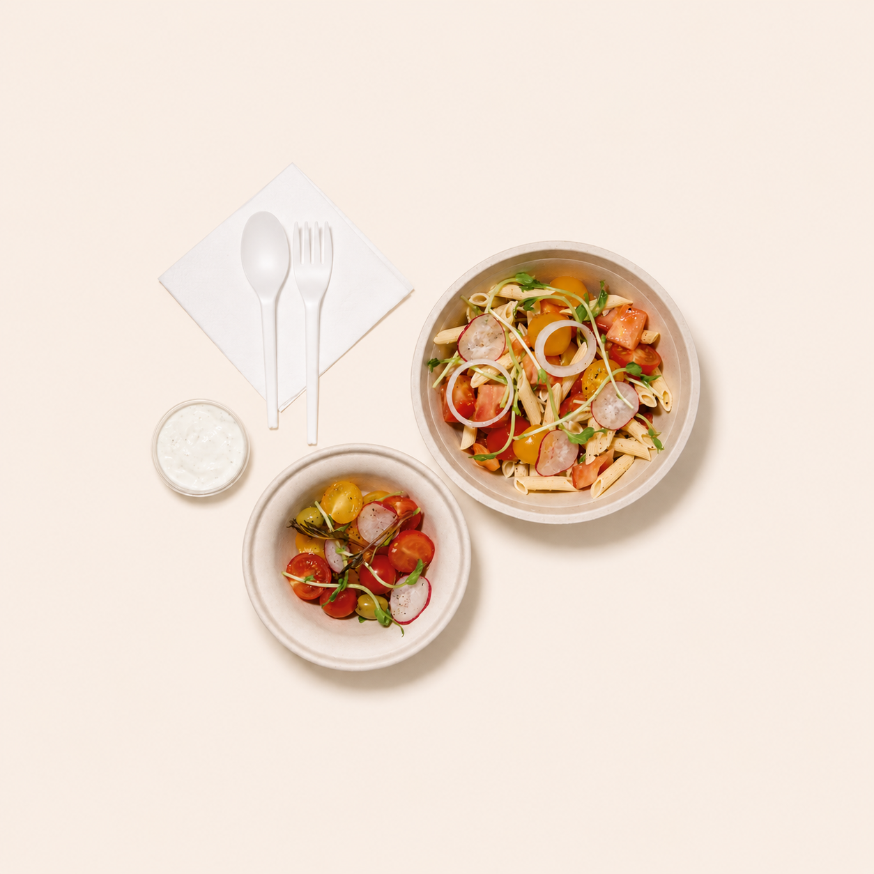 Disposable Kraft Poke Bowl 310ml- 50 pk