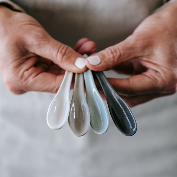 Flax Ceramics Serve Spoon 4 colours 10cm