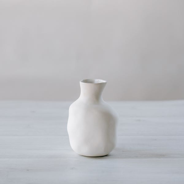 Flax Ceramics Sake Bottle 15cm White
