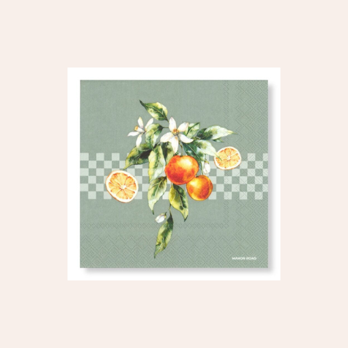 Manor Road Orange Blossom Napkin