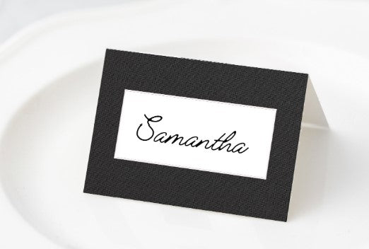 Manor Road Place Card Linen Black