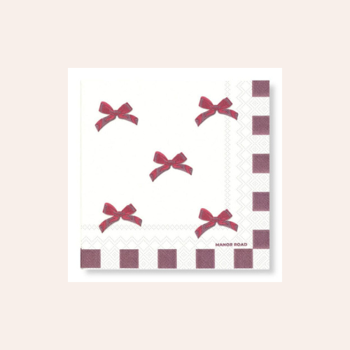 Manor Road Red Velvet Napkin