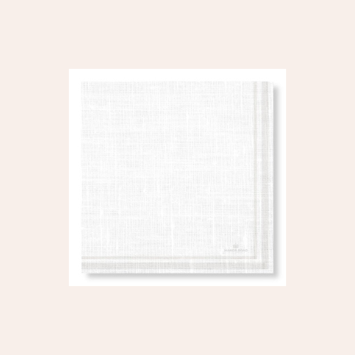 Manor Road Luxe Linen White Napkin