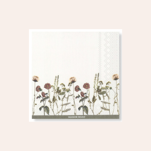 Manor Road Wildflower Cocktail Napkin