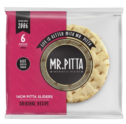Mr Pitta Original Pitta Sliders 14cm - 6 pack