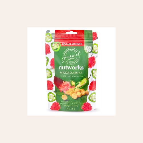 Nutworks Finger Lime & Jalapeno Australian Macadamias 75g