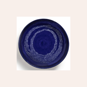 Ottolenghi Serving Bowl M Blue with White Dots - Feast