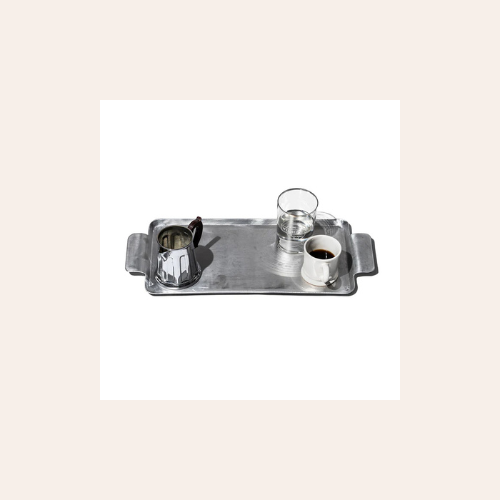Aluminum serving tray