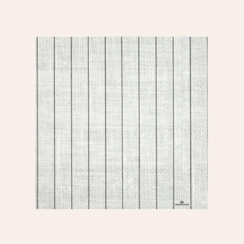 Manor Road Linen Pinstripe Cocktail Napkin