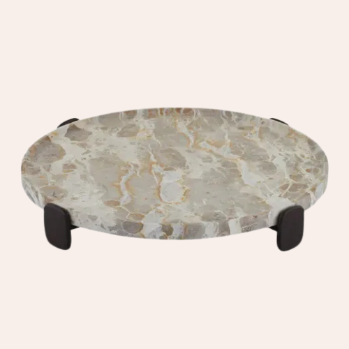 Vertua Pietra Marble Wooden Footed Tray