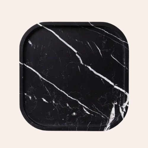 Behr & Co Nero Marquina Marble Serve Tray