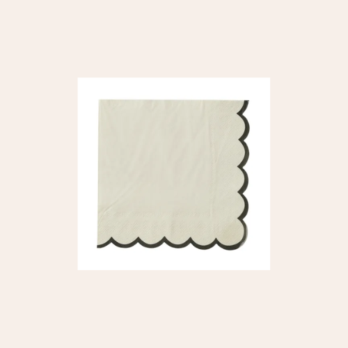 Halcyon Napkin Black & Ivory