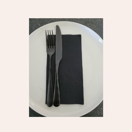 Elegance Black Quilted Redifold Napkin
