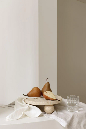 Coco Unika Zia Cake Stand | Travertine