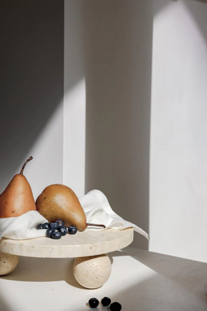 Coco Unika Zia Cake Stand | Travertine